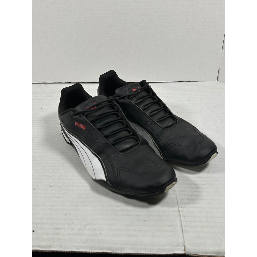 Puma Redon Bungee Mens 11.5 Black White Red Running Shoes 388167-02
